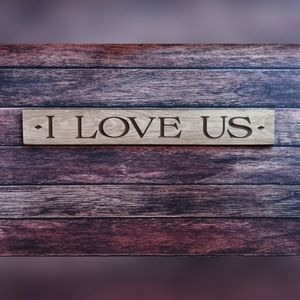 💕 I Love Us 💕 Wood Sign, Wall, Picture Carved